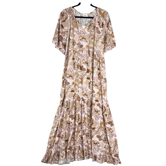 Hayden Sierra Floral Maxi Dress Sz 1X Boho Relaxed - Picture 2 of 14